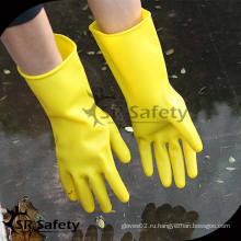 SRSAFETY Желтые более длинные рабочие латексные перчатки